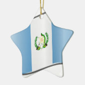 Wavy Guatemala-Flagge Keramikornament (Links)