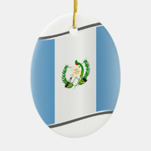 Wavy Guatemala-Flagge Keramikornament