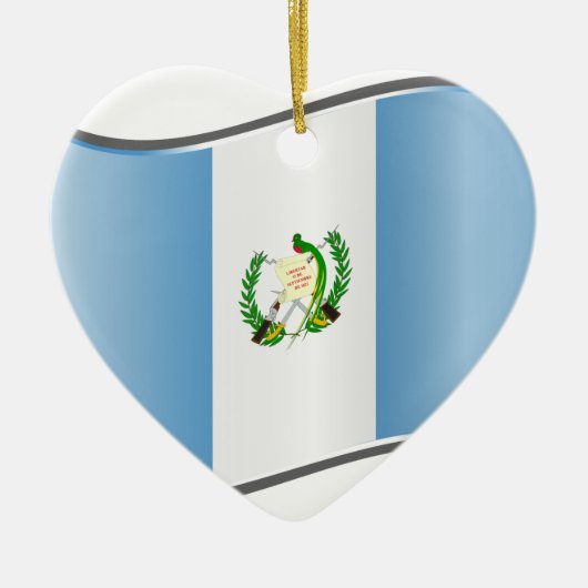 Wavy Guatemala-Flagge Keramikornament (Vorne)