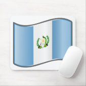Wavy Guatemala-Flagge Mousepad (Mit Mouse)