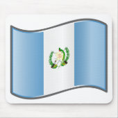 Wavy Guatemala-Flagge Mousepad (Vorne)