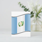 Wavy Guatemala-Flagge Postkarte (Stehend Vorderseite)