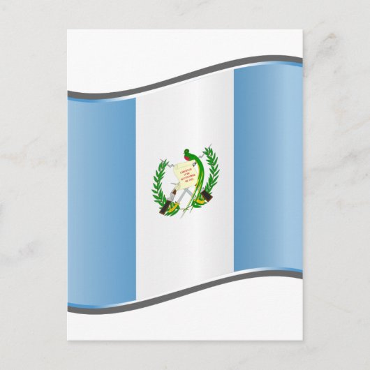 Wavy Guatemala-Flagge Postkarte (Vorderseite)