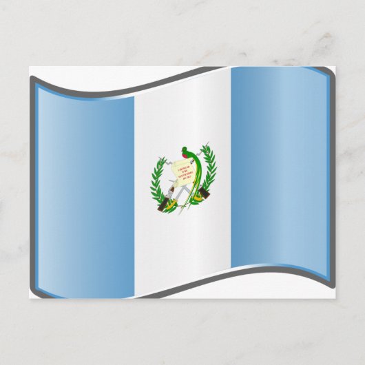 Wavy Guatemala-Flagge Postkarte (Vorderseite)