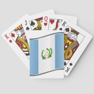 Wavy Guatemala-Flagge Spielkarten