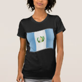 Wavy Guatemala-Flagge T-Shirt (Vorderseite)