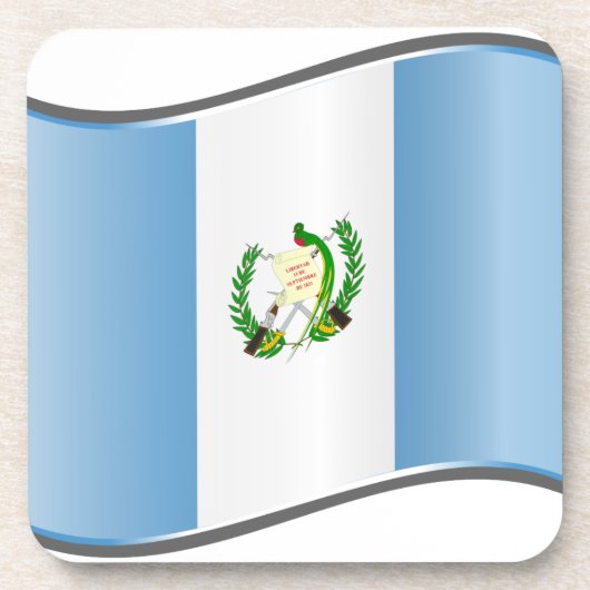 Wavy Guatemala-Flagge Untersetzer (Vorderseite)