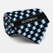 Wavy Guatemala-Flaggenmuster Krawatte (Gerollt)