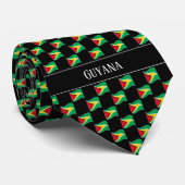 Wavy Guyana Flag Pattern Krawatte (Gerollt)