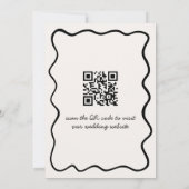 Wavy Hand Drawing Border Save the Date Foto Einladung (Rückseite)