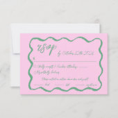 Wavy Hand Drawn Scribble Squiggle RSVP Karte (Vorderseite)