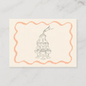 Wavy Hand Drawn Scribble Squiggle UAWG Wedding Begleitkarte (Rückseite)