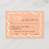 Wavy Hand Drawn Scribble Squiggle UAWG Wedding Begleitkarte (Vorderseite)