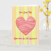 Wavy Heart Liebe Rhythm Joy Valentine's Card Karte (Gelbe Blume)