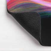 Wavy Hintergrund mit farbigen Linien Mousepad (Ecke)