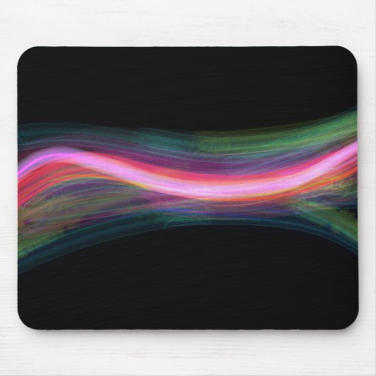 Wavy Hintergrund mit farbigen Linien Mousepad (Vorne)