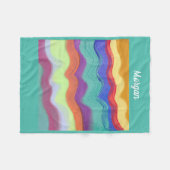 Wavy Horizontal Stripes, Abstrakte Kunst, Skriptna Fleecedecke (Vorderseite (Horizontal))