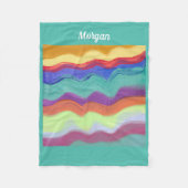 Wavy Horizontal Stripes, Abstrakte Kunst, Skriptna Fleecedecke (Vorderseite)