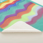 Wavy Horizontal Stripes, Abstrakte Kunst, Skriptna Sherpadecke (3/4)