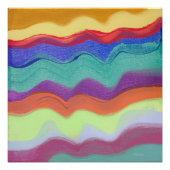Wavy Horizontal Stripes, Abstrakte Malerei Poster (Vorderseite)