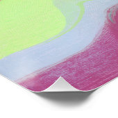Wavy Horizontal Stripes, Abstrakte Malerei Poster (Ecke)