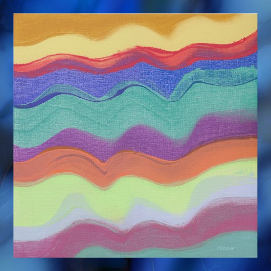 Wavy Horizontal Stripes, Abstrakte Malerei Poster