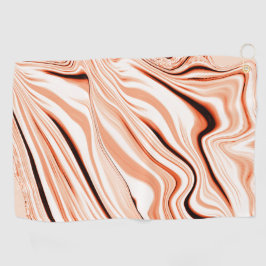 Wavy in beigen, gebogenen, braunen Flaschen Golfhandtuch