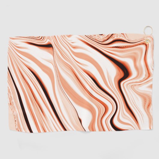 Wavy in beigen, gebogenen, braunen Flaschen Golfhandtuch (Horizontal)