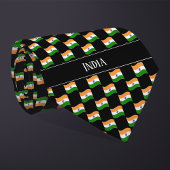 Wavy India Flag-Muster Krawatte
