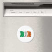 Wavy Ireland Flag Magnet (In Situ (Geschirrspüler))