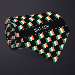 Wavy Ireland Flag Pattern Krawatte