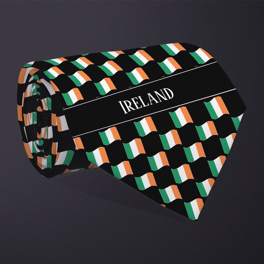 Wavy Ireland Flag Pattern Krawatte