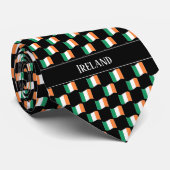 Wavy Ireland Flag Pattern Krawatte (Gerollt)