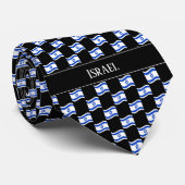 Wavy Israel Flag Pattern Krawatte (Gerollt)