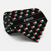 Wavy Jordan Flag Pattern Krawatte (Gerollt)
