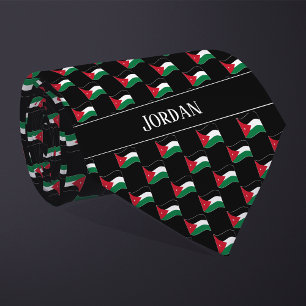 Wavy Jordan Flag Pattern Krawatte