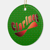 Wavy Klarinette Keramik Ornament (Links)