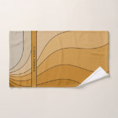 Wavy Kurven Retro Beige Name Handtuch (Handtuch)