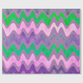 Wavy Lavender Green Colorful Geschenkpapier (Flach)