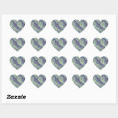 Wavy Lavender Texture Herz-Aufkleber (Blatt)