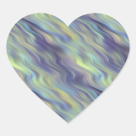 Wavy Lavender Texture Herz-Aufkleber