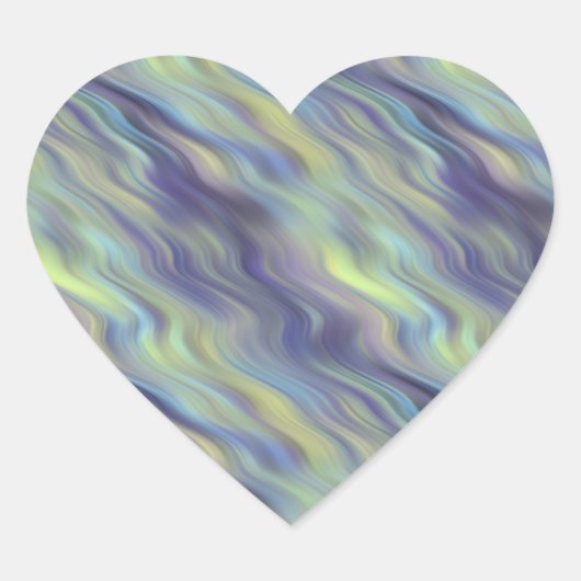 Wavy Lavender Texture Herz-Aufkleber (Vorderseite)