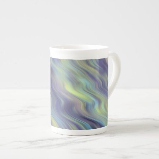 Wavy Lavender Texture Porzellantasse (Vorderseite Rechts)
