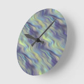 Wavy Lavender Texture Runde Wanduhr (Winkel)