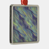 Wavy Lavender Texture Silbernes Ornament (Rechts)