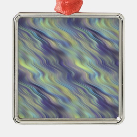Wavy Lavender Texture Silbernes Ornament (Vorne)