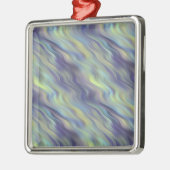 Wavy Lavender Texture Silbernes Ornament (Links)