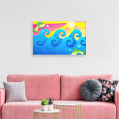 Wavy Leinwanddruck (Insitu (Wohnzimmer))