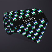Wavy Lesotho Flag Pattern Krawatte