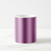 Wavy Lila Stripes Modernes Design Kaffeetasse (Mittel)